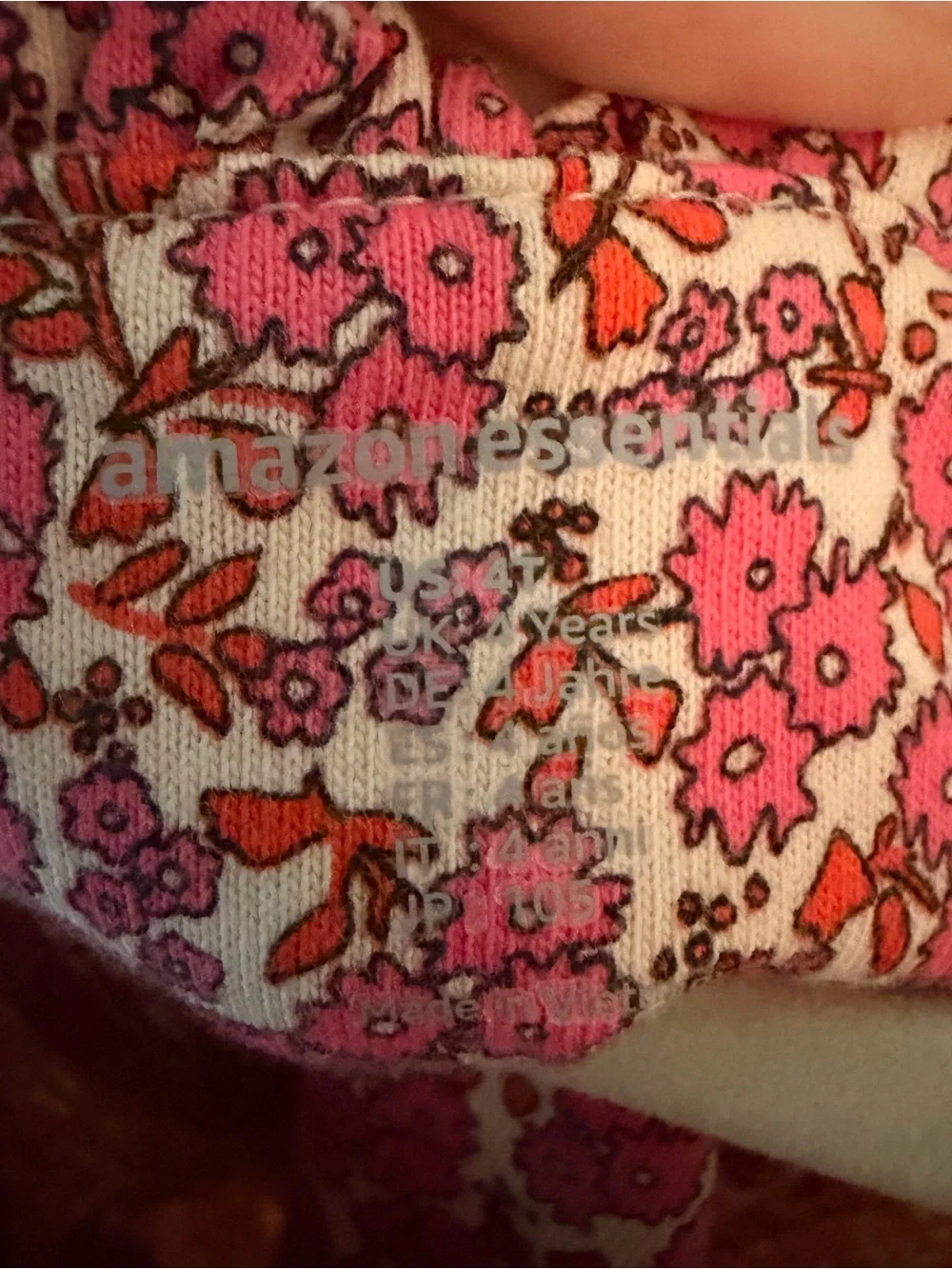 Amazon Essentials Pink Floral Smocked Sundress